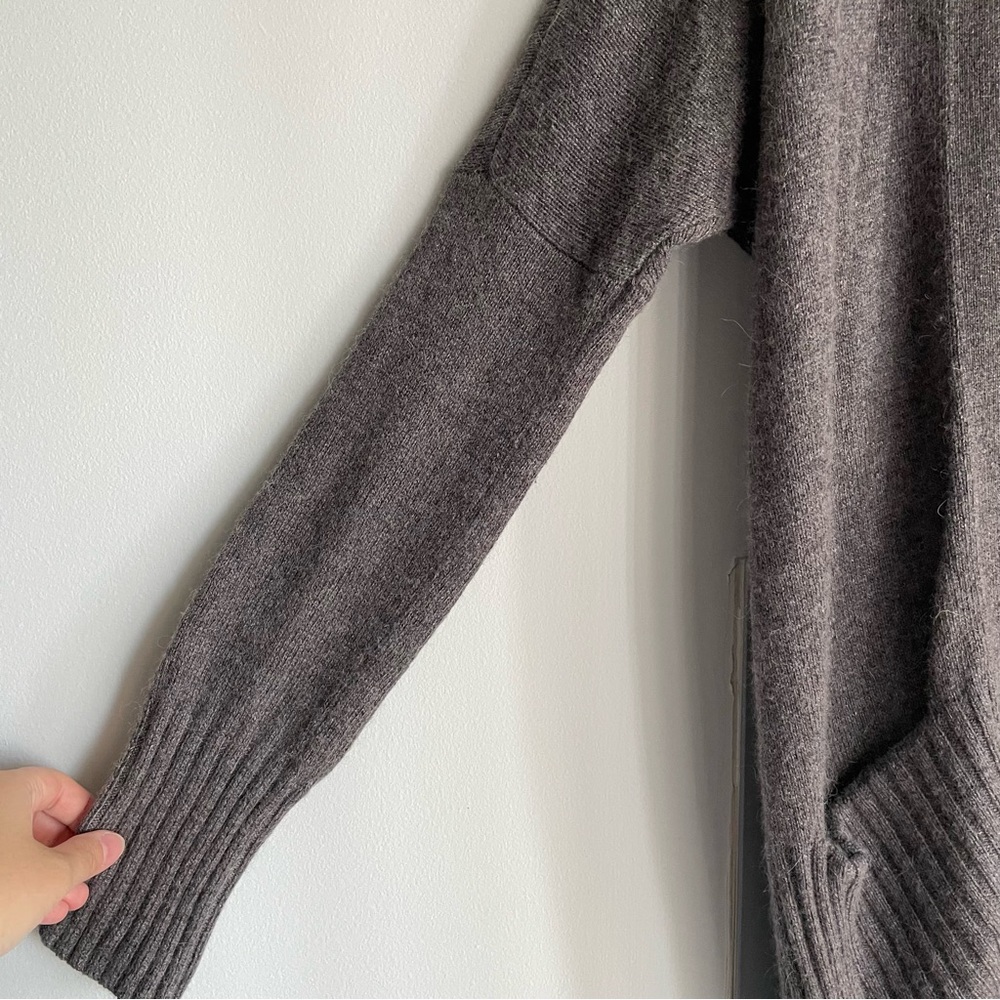 ARITZIA AZURE SKIES Charcoal Open-Front Angora & Cashmere Blend Cardigan - Picture 6 of 11